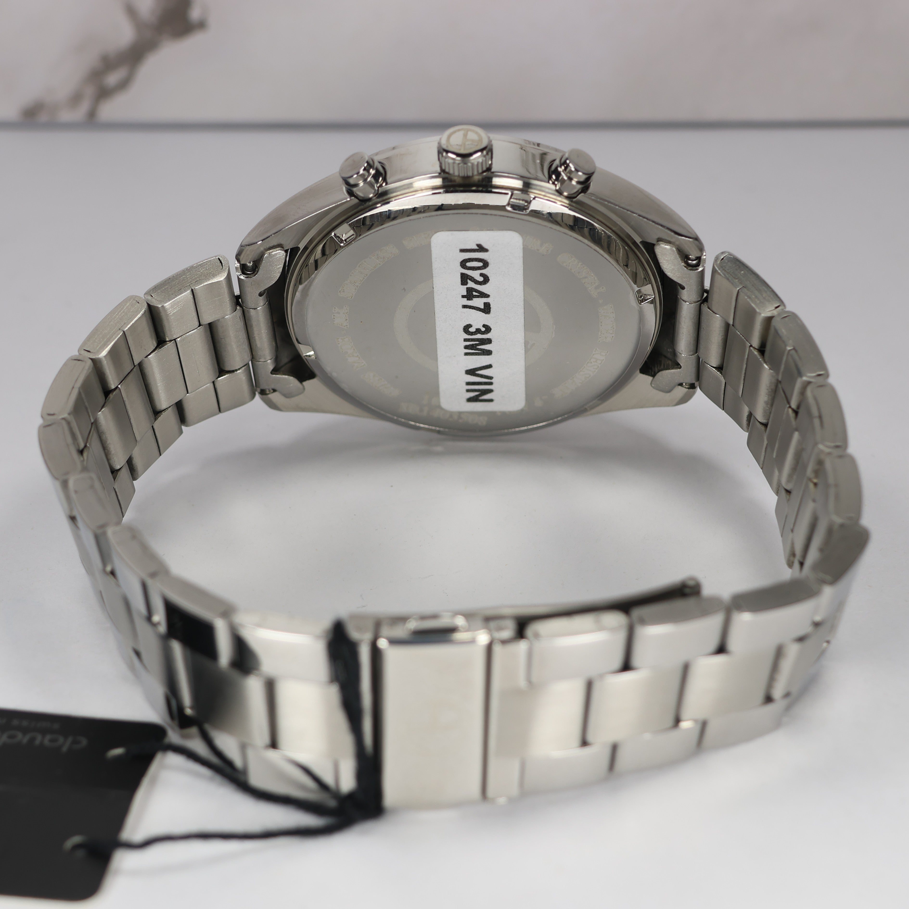 Claude Bernard Men's Green Dial Stainless Steel Chronograph Watch 10247-3M-VIN