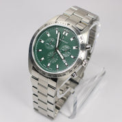 Claude Bernard Men's Green Dial Stainless Steel Chronograph Watch 10247-3M-VIN