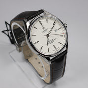 Atlantic Worldmaster COSC Chronometer Men's White Dial Brown Leather Watch 52781.41.21