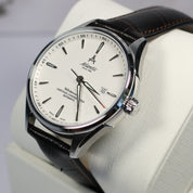Atlantic Worldmaster COSC Chronometer Men's White Dial Brown Leather Watch 52781.41.21