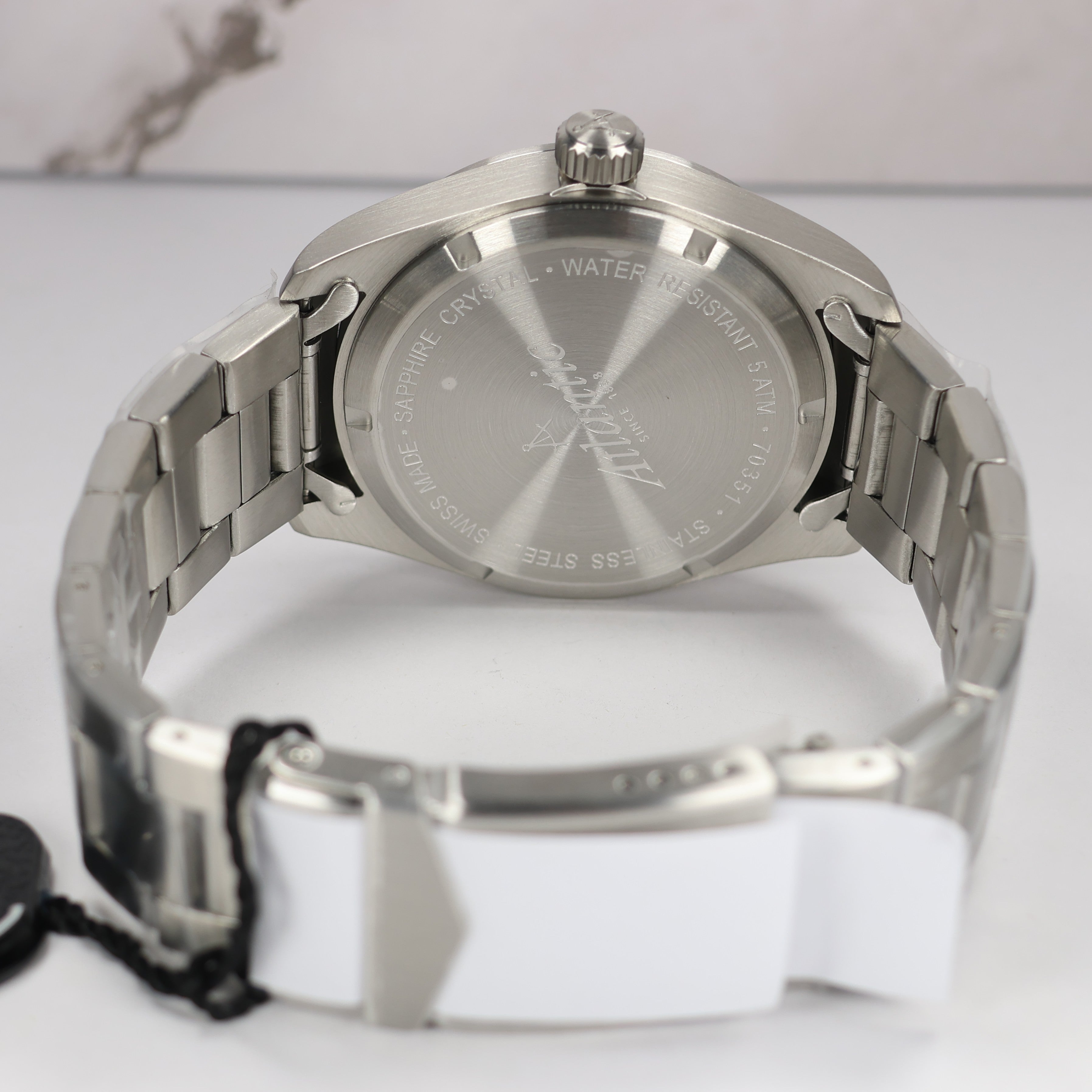 Atlantic Seaflight Men's Black Dial Stainless Steel Quartz Watch 70356.41.65