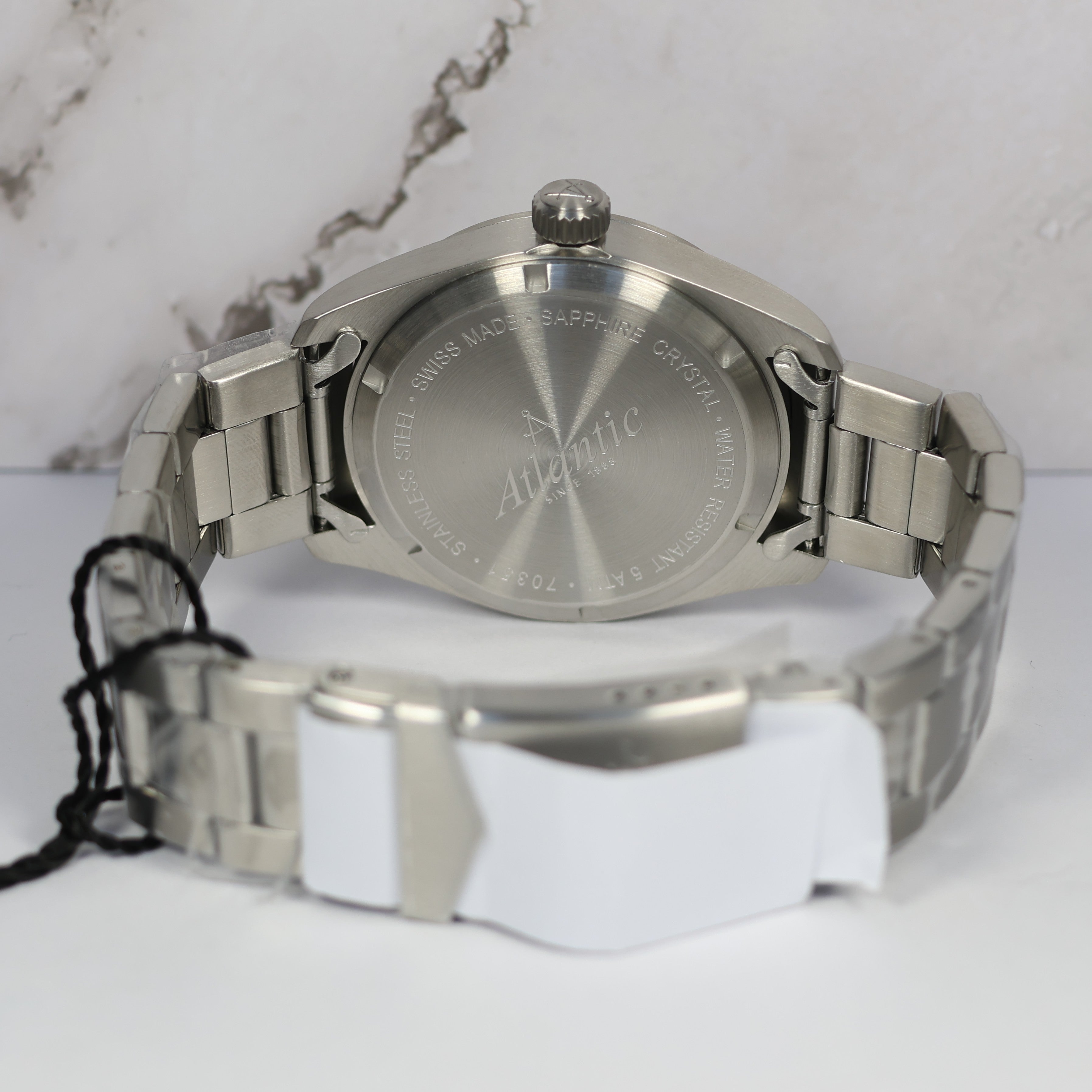 Atlantic Seaflight Men's Black Dial Stainless Steel Quartz Watch 70356.41.65