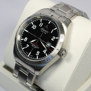 Atlantic Seaflight Men's Black Dial Stainless Steel Quartz Watch 70356.41.65