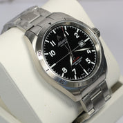Atlantic Seaflight Men's Black Dial Stainless Steel Quartz Watch 70356.41.65