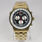 Swiss Alpine Military Men's Black Dial Stainless Steel Chronograph Watch 7078.9117