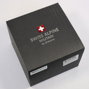 Swiss Alpine Military Men's Black Dial Stainless Steel Chronograph Watch 7078.9117
