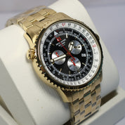 Swiss Alpine Military Men's Black Dial Stainless Steel Chronograph Watch 7078.9117