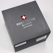 Swiss Alpine Military Men's Black Dial Stainless Steel Chronograph Watch 7078.9117