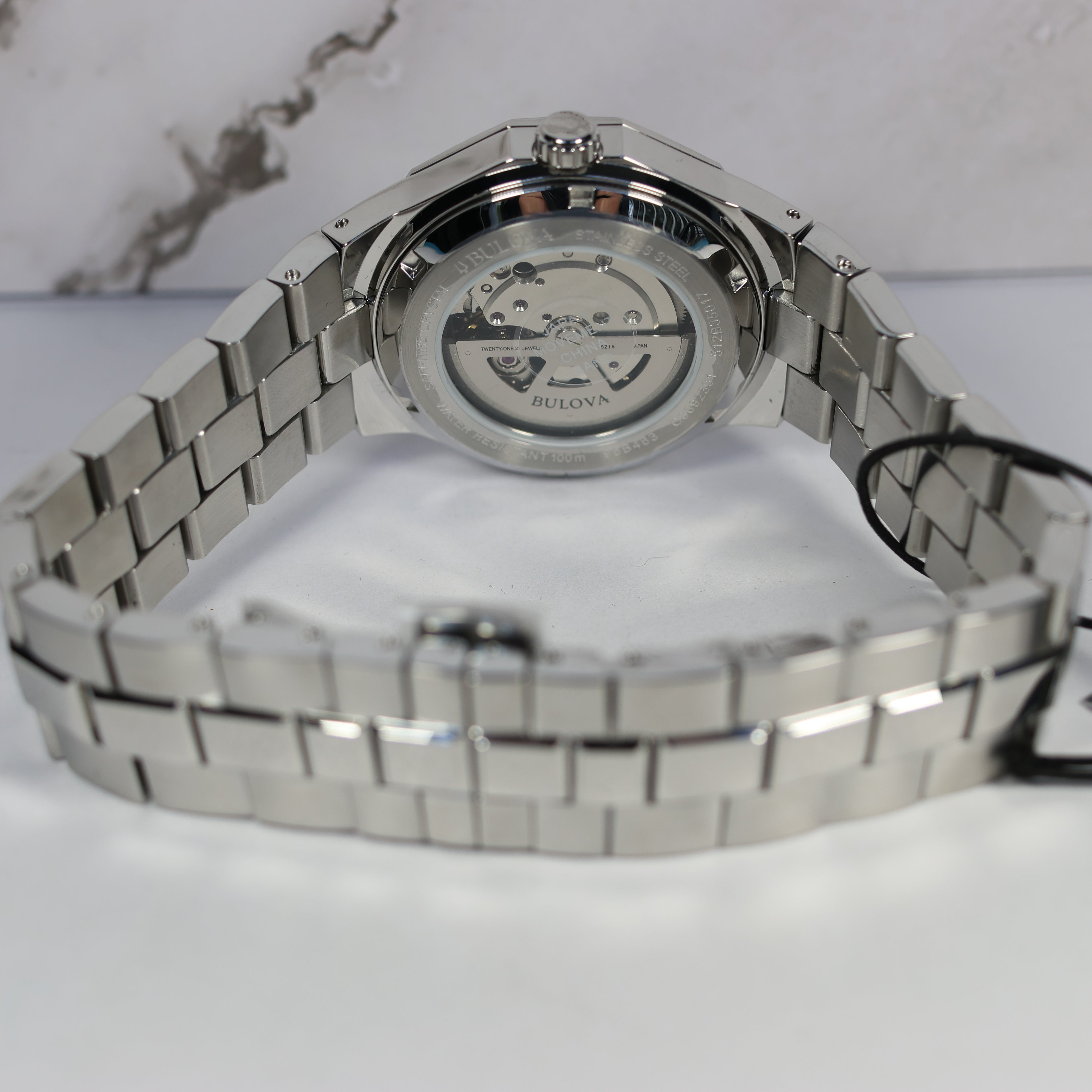 Bulova Men's Classic Blue Dial Stainless Steel Automatic Watch 96B463