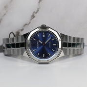 Bulova Men's Classic Blue Dial Stainless Steel Automatic Watch 96B463