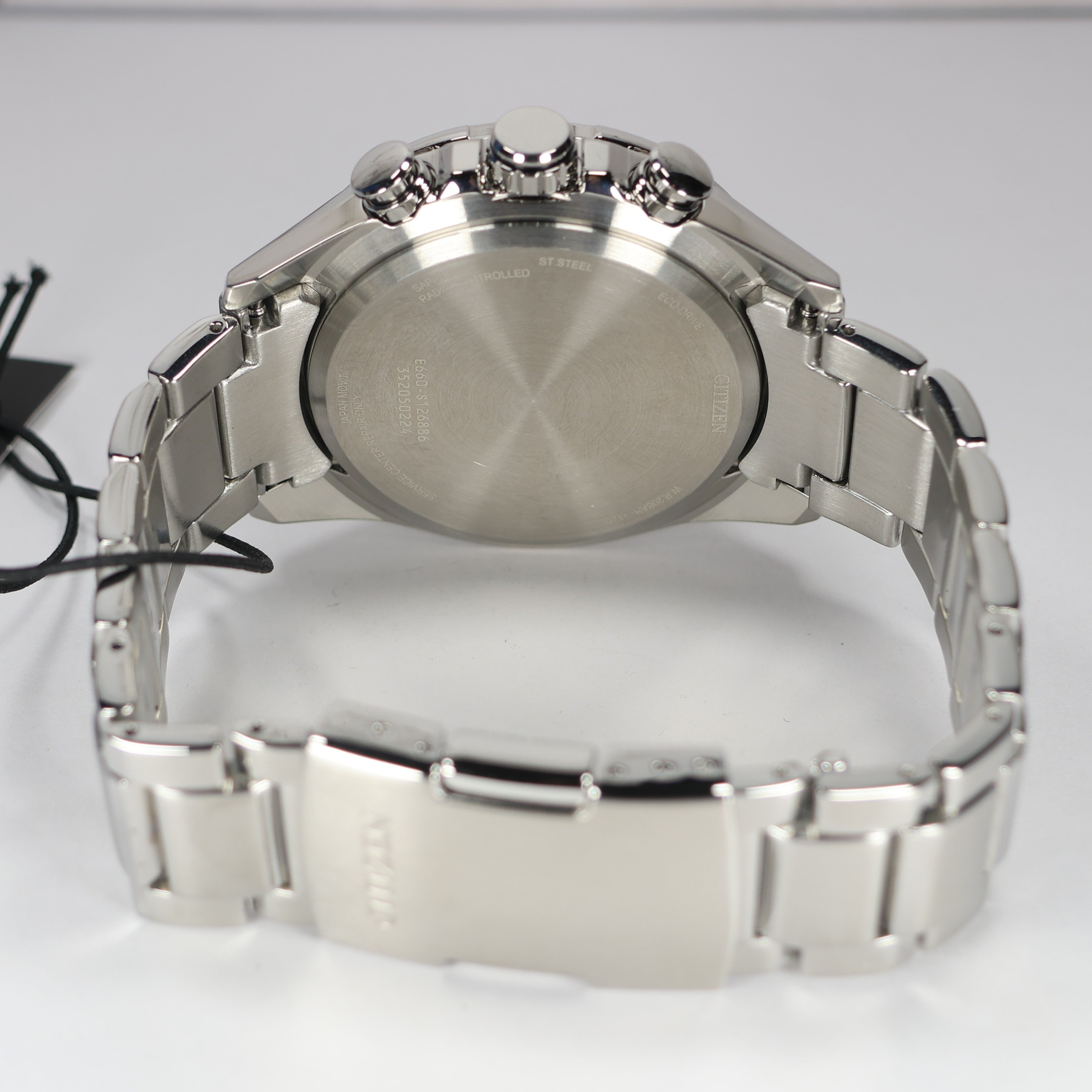 Citizen Eco-Drive Men's Blue Dial Stainless Steel Perpetual Chronograph Watch CB5914-89L