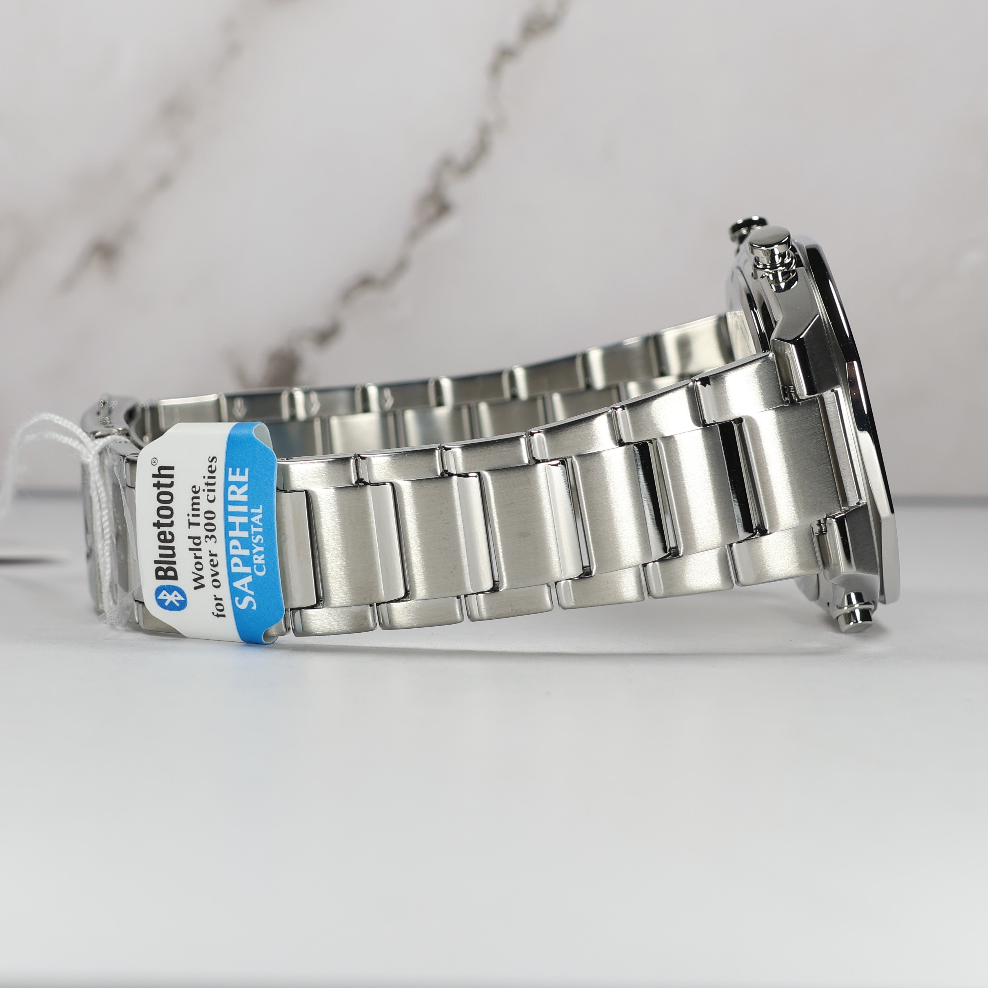 Casio Edifice Men's Blue Dial Stainless Steel Quartz Watch ECB-S10D-2AEF