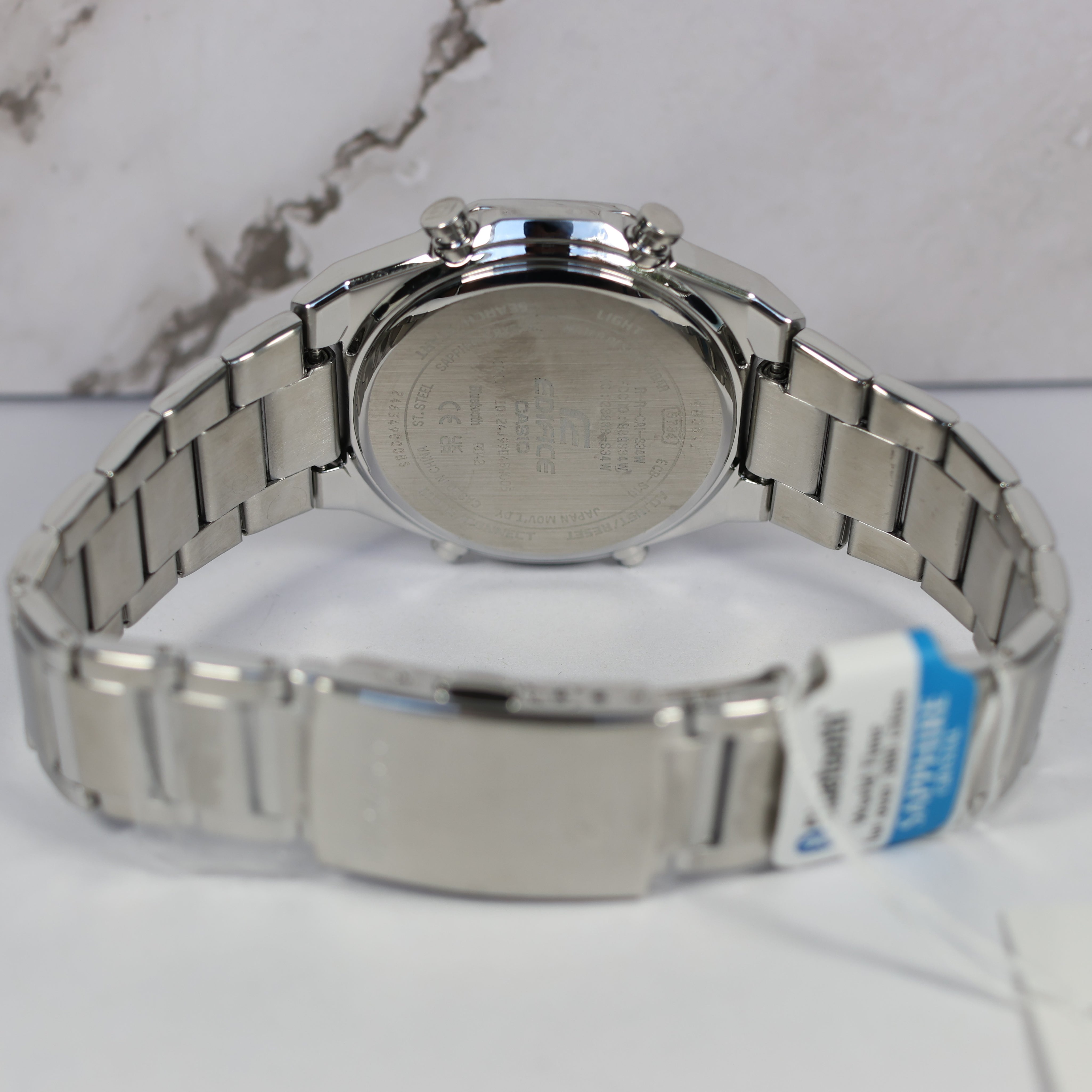 Casio Edifice Men's Blue Dial Stainless Steel Quartz Watch ECB-S10D-2AEF