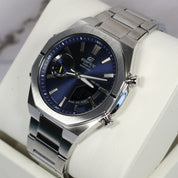 Casio Edifice Men's Blue Dial Stainless Steel Quartz Watch ECB-S10D-2AEF