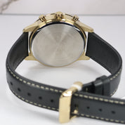 Casio Edifice Men's Green Dial Black Leather Chronograph Watch EFR-575CL-3AEF