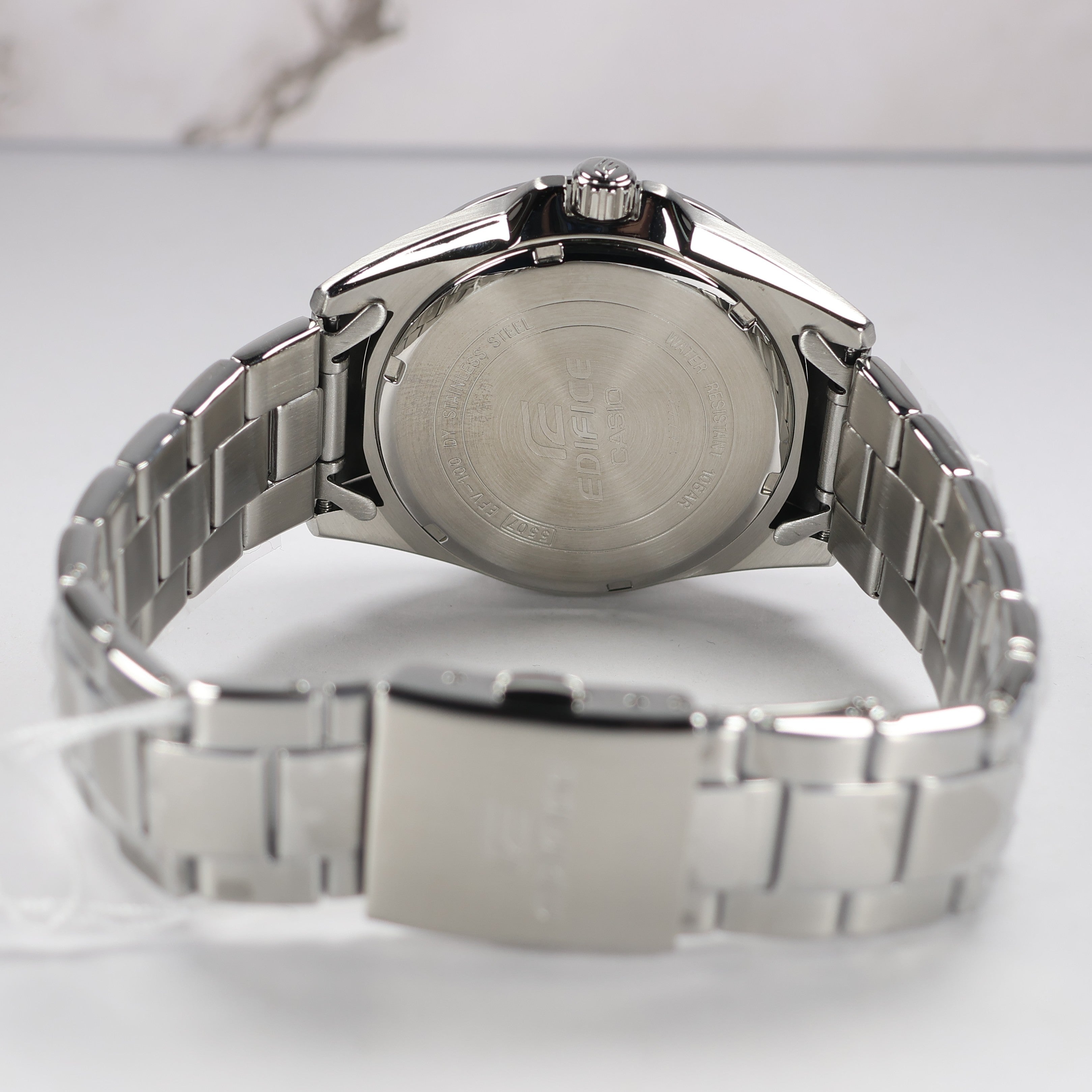 Casio Edifice Men's Black Dial Stainless Steel Sports Watch EFV-100D-1AVUEF