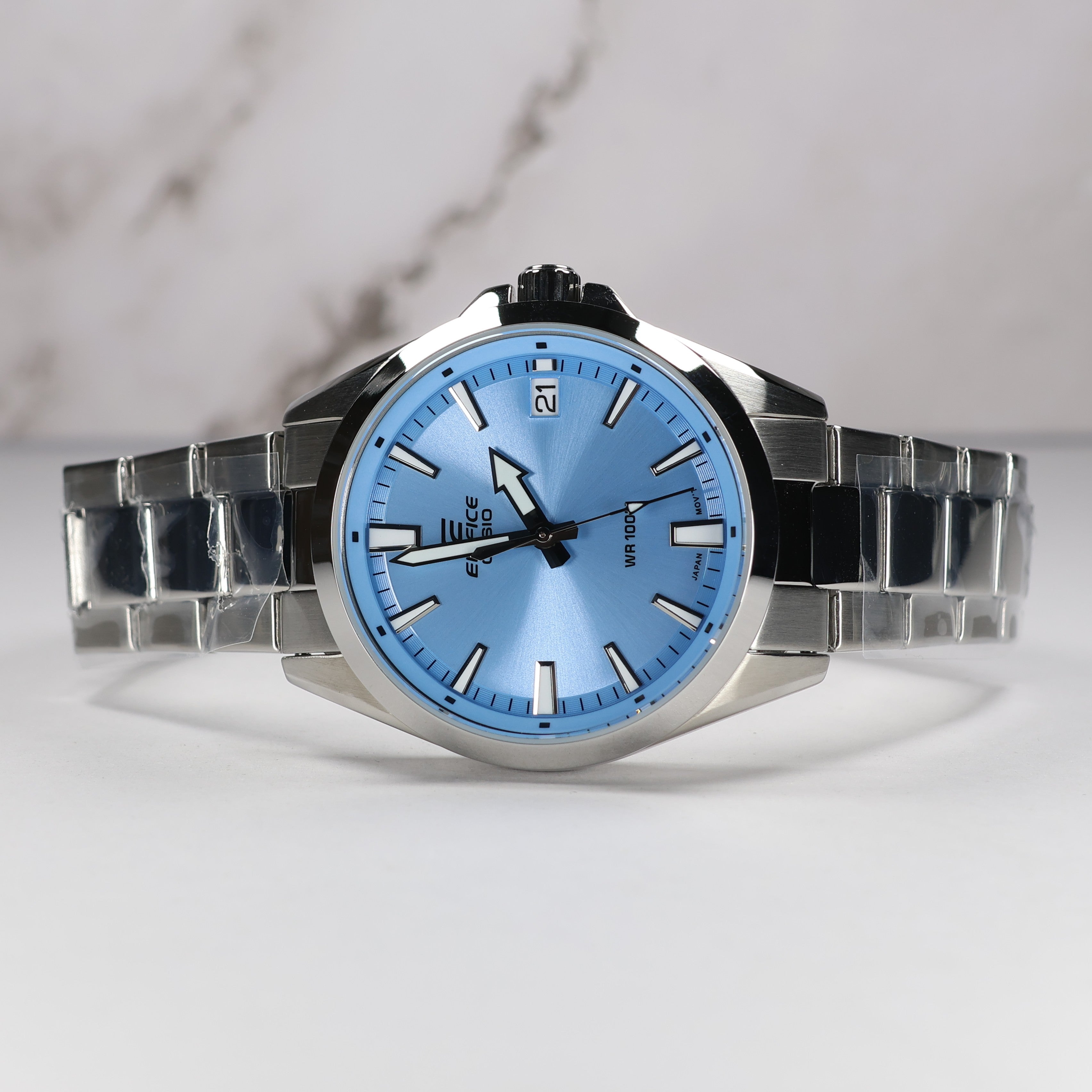 Casio Edifice Men's Blue Dial Stainless Steel Sports Watch EFV