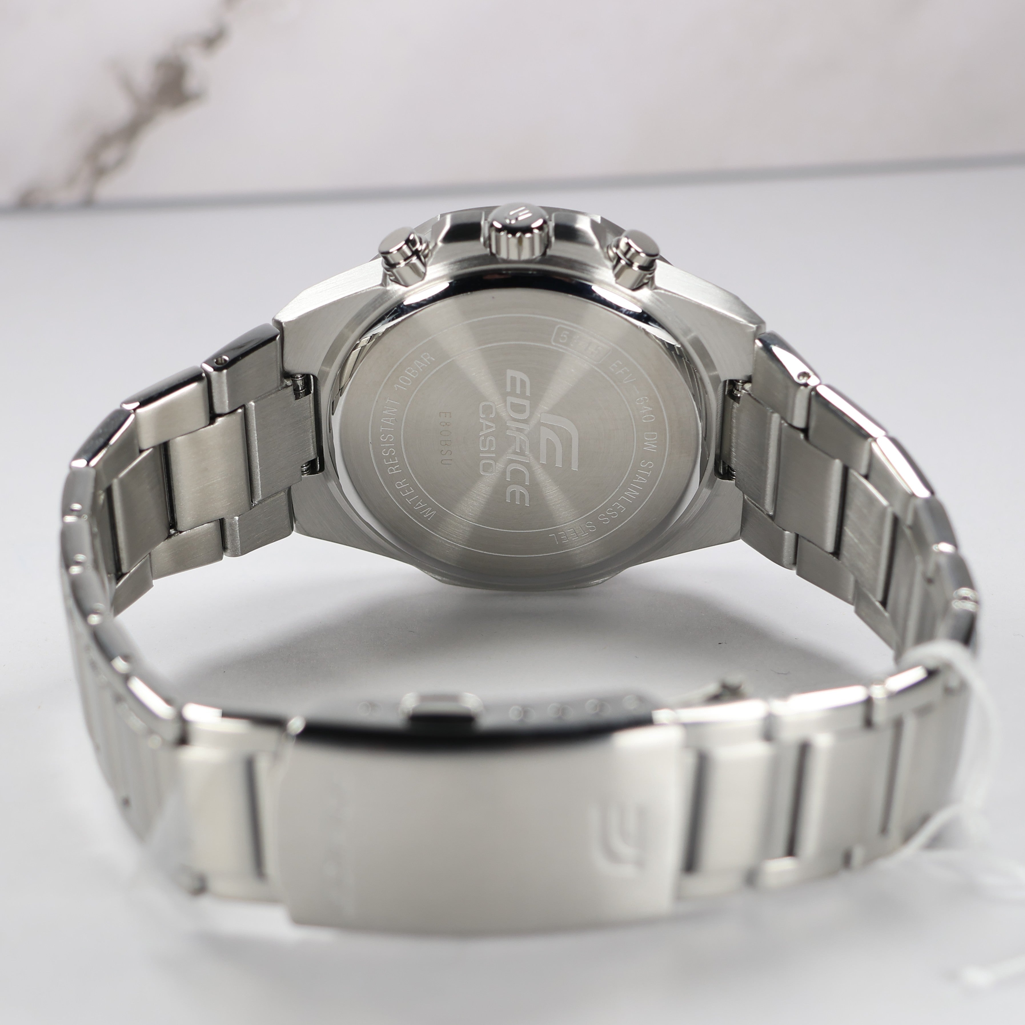 Casio Edifice Men's Black Dial Stainless Steel Chronograph Watch EFV-640D-1AVUEF