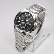 Casio Edifice Men's Black Dial Stainless Steel Chronograph Watch EFV-640D-1AVUEF