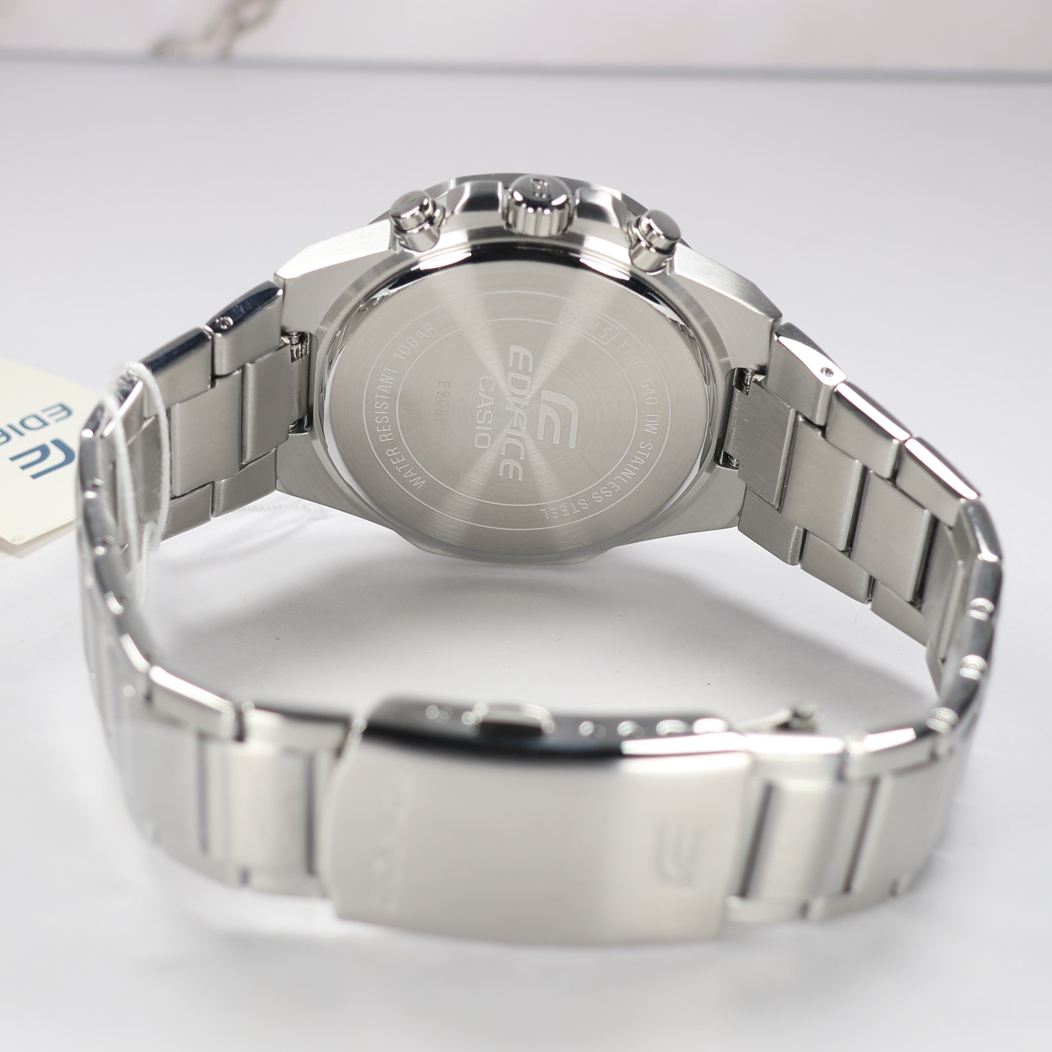 Casio Edifice Men's Green Dial Stainless Steel Chronograph Watch EFV-640D-3AVUEF