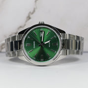 Casio Men's Vintage Green Dial Stainless Steel Quartz Watch MTP-1302PD-3AVEF