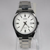 Casio Men's Vintage White Dial Stainless Steel Quartz Watch MTP-1302PD-7A1VEF