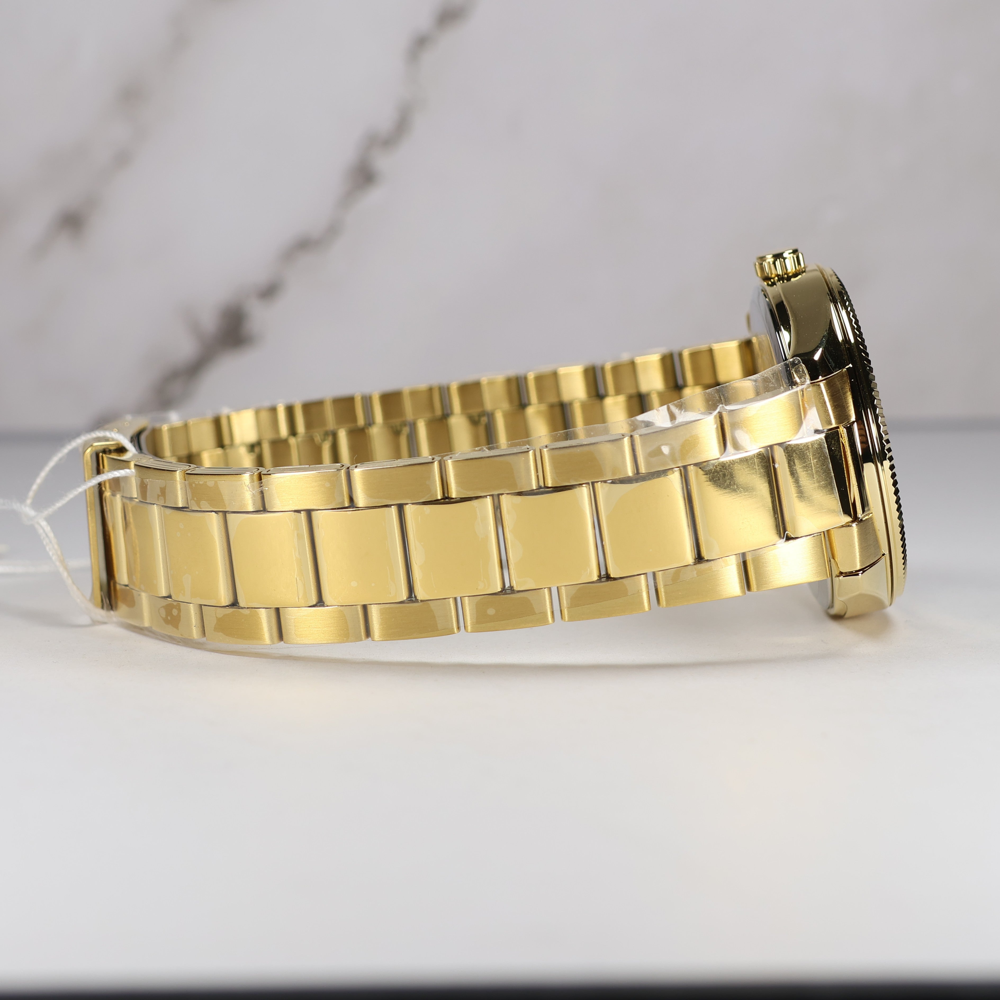 Casio Men's Green Dial Gold Band Stainless Steel Quartz Watch MTP-1302PGC-3AVEF