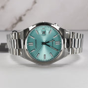 Citizen Tsuyosa Men's Tiffany Blue Dial Stainless Steel Watch NJ0151-88M