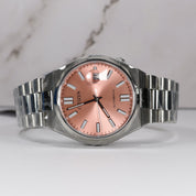 Citizen Tsuyosa Men's Pink Dial Stainless Steel Watch NJ0158-89X