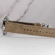 Orient Men's Classic Navy Blue Dial Tan Leather Watch RA-AC0M12L