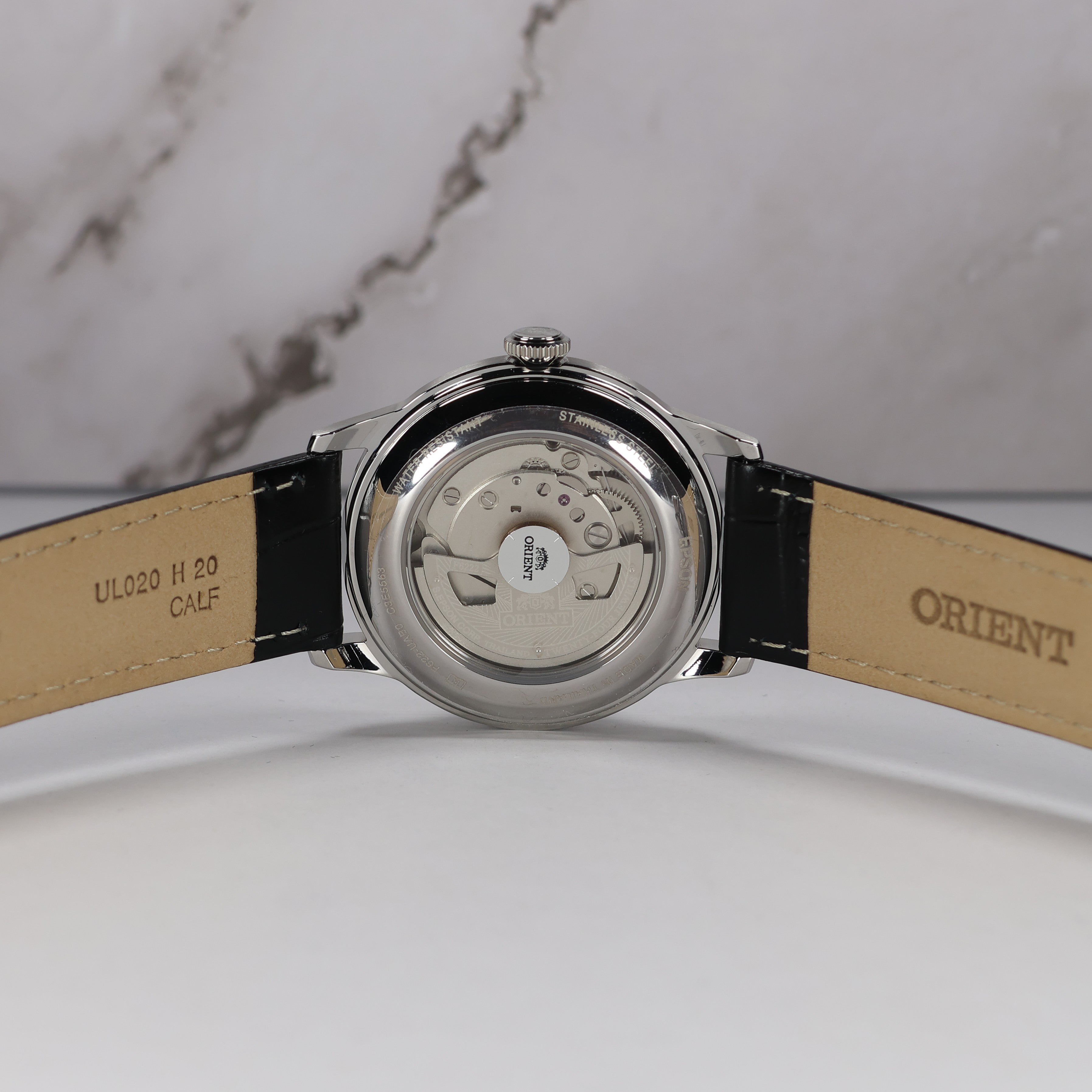 Orient Bambino V2 Men's Black Dial Black Leather Automatic Watch RA-AP0101B