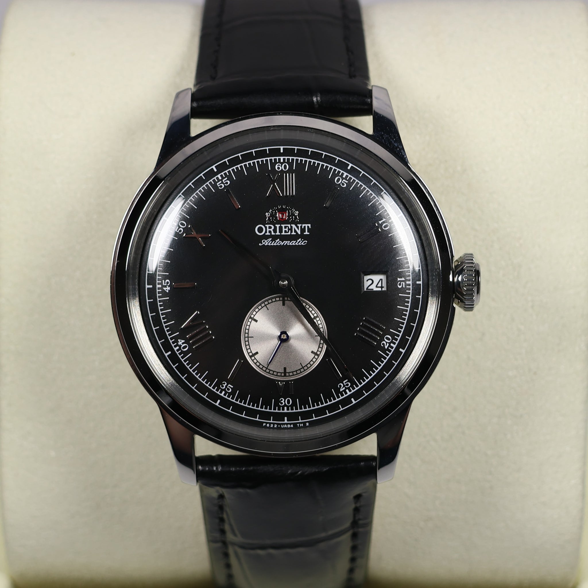Orient Bambino V2 Men's Black Dial Black Leather Automatic Watch RA-AP ...